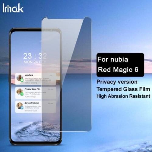 Imak Full Screen Privacy Anti-Spy Tempered Glass For ZTE Nubia Red Magic 6 6 Pro Screen Protector Protective Film