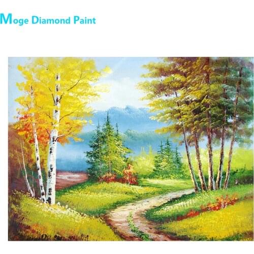 Country Trail Scenery Diamond Painting Round Full Drill Scenic Nouveaute DIY Mosaic Embroidery 5D Cross Stitch Home Decor Gifts