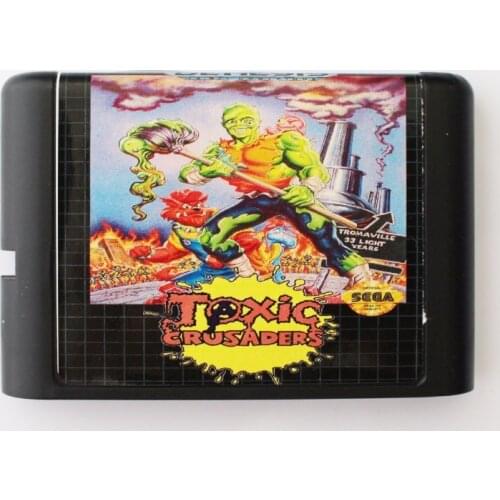 Toxic Crusaders 16 bit SEGA MD Game Card For Sega Mega Drive For Genesis