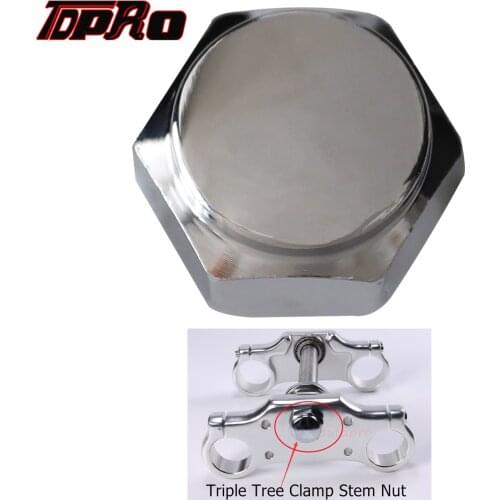 TDPRO Fork Triple Tree Steering Stem Nut Cover Cap Fit Handle Bar Triple Clamp Risers Holder 125cc-250cc Dirt Pit Bike Bolt Caps