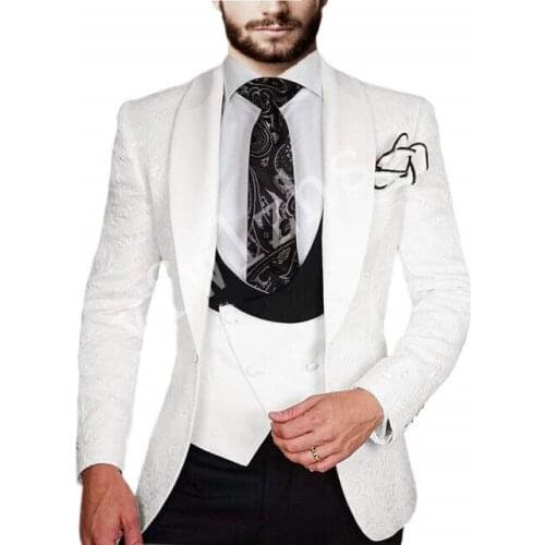 Handsome Groomsmen Wool blend Groom Tuxedos Mens Wedding Dress Man Jacket Blazer Prom Dinner (Jacket+Pants+Tie+Vest) A001