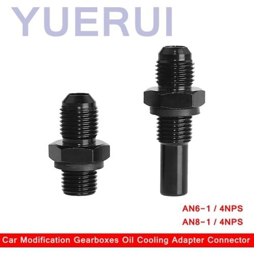 Car Modification Oil Cooling Adapter Connector AN6-1 / 4NPS AN8-1 / 4NPS Tubing Joint Oil-Cooled Joint