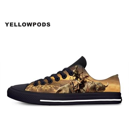 Mens Casual Shoes Fashion Custom John Carter Adventure Movie Hot Cool Man Non-leather Casual Lightweight Shoes Off White Men