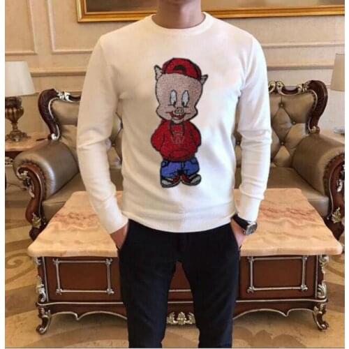 Diamond stone sweater men top winter long Short Sleeve designer pullover Tops 100% cotton
