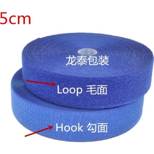 2 inch 5cm Width 10meters 1 pair colorful Grade A Sewing Hook Loop tape Nylon straps for cloth accessories