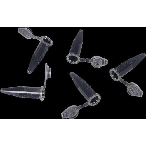 50Pcs 0.5 ml Plastic Lab Centrifuge Tube Test Tube Vial with Snap Cap Centrifuge Tube Container for Sample storage Lab Supplies