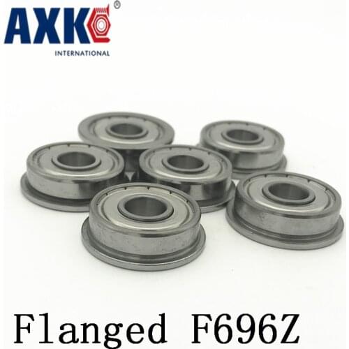 Axk F696zz Bearing Abec-5 (10pcs) 6*15*5 Mm Flanged F696z Ball Bearings F696 Zz F619/6zz