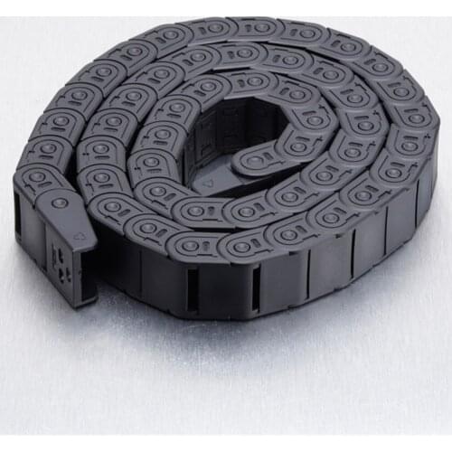 18X25 Semi-Enclosed Plastic Transmission Cable Drag Chain Wire Carrier With End Connectors Towline 15x20 30 For CNC Machine Tool
