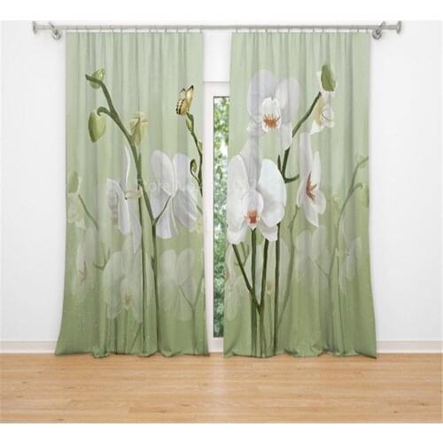 Nordic Style Art Elegant Dandelion Shading Bedroom Childrens Living Room Bay Window Punch Hook Blackout Curtains Decoration
