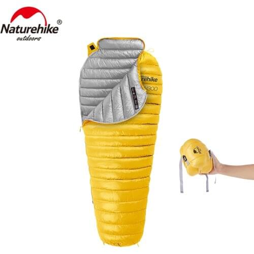 Naturehike Ultralight Sleeping Bag CW300 Mummy Style Adult Goose Down Sleeping Bag Outdoor Camping