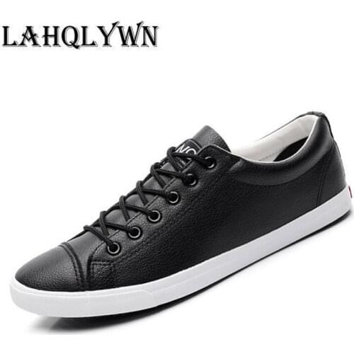 Mens spring trendy shoes, new men white casual shoes, all-match PU leather shoes, male British student shoes H50