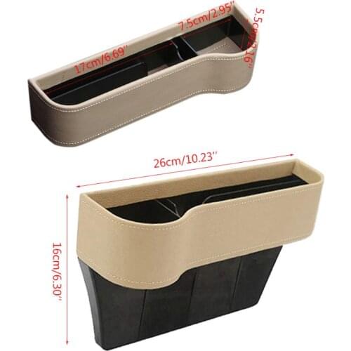 Left/Right Universal Car Seat Side Storage Box Passenger Driver Side Armrest Container for Pocket Organizer Phone Holder