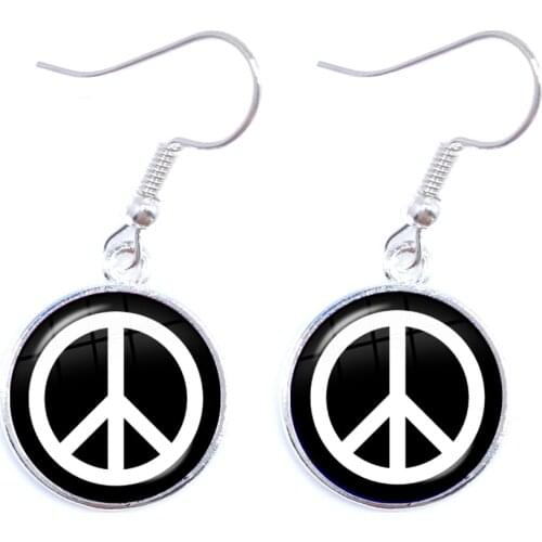Peace Sign Drop Earrings Love Bus Surf Van Beach Summer Hippie Peace Car Retro Vintage Flower Power Hippi Jewelry Seventies