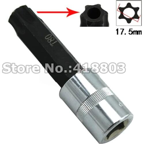 1/2" dr. 100mm Length T80 Hollow Torx Socket Bit