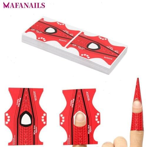 100Pcs/Lot Rhombus Adhesive Nail Tips Extension Nail Form For Acrylic/UV Gel Tool US
