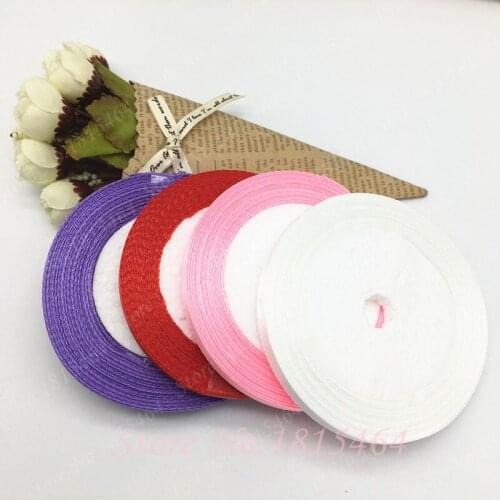 2Lot Color Ribbon 6mm 25yards 22M Silk Satin Organza Polyester Ribbon DIY Party Decoration Crafts Gift Packing Belt