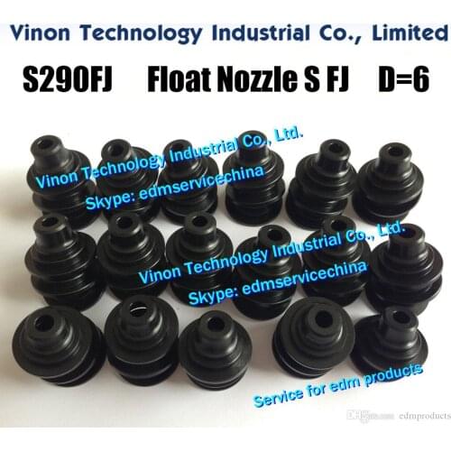 2pcs/set) S290FJ D=6mm Float Nozzle S FJ Lower 3110303 for AQ400L,AQ,AD,AG,SL400Q,SL600Q,AG360,0205448,0204998 edm Water Nozzle