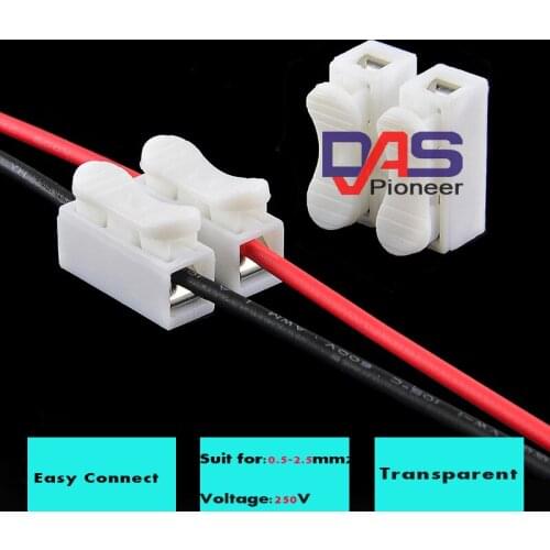 30pcs 2 Pins Electrical Cable Connectors CH2 Quick Splice Lock Wire Terminals