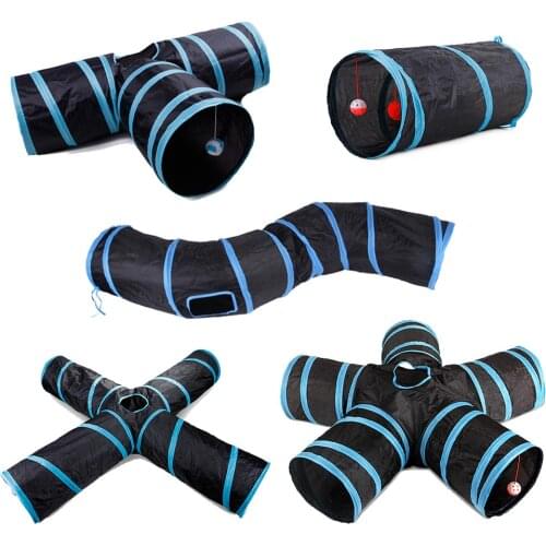 5/4/3Holes Cat Tunnel Tube Funny Kitten Toys Foldable Toys For Cat Interactive Cat Training Rabbit Animal Play Games Pet Product