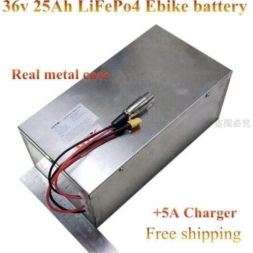 GTK LiFePo4 36v 25Ah 1000w Ebike battery LFP real metal case for SXT electric scooter bike 36v 1500W motors + 43.8v 5A Charger