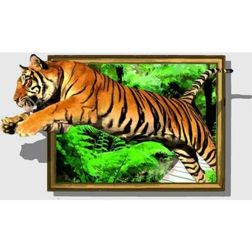 5D tiger diamond painting full square animal stickers 5d mosaic canvas art diamond embroidery decoration