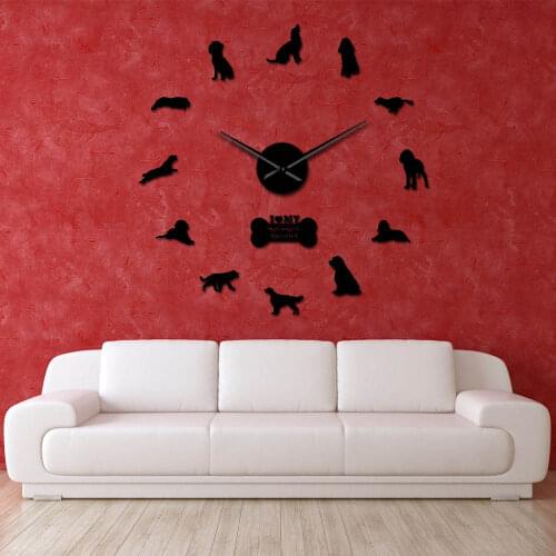 English Springer Spaniel Dog Animal Dogs Pets Wall Art Decor Clock Breed DIY Wall Clock Watch Modern Novelty Gift For Dog Owner