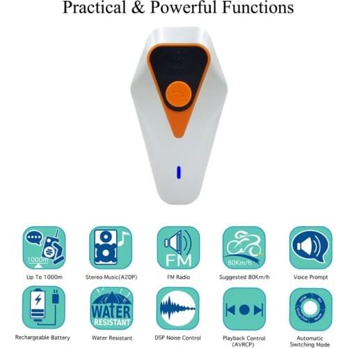 Newst!!WT002 1000m Bluetooth Motorcycle Helmet Headset Waterproof BT Interphone Intercom Support FM GPS Noise Reduction Intercom