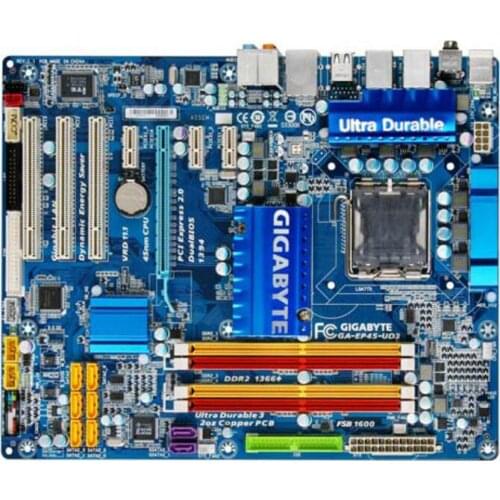 For Gigabyte GA-EP45-UD3 Original Used Desktop Motherboard EP45-UD3 P45 Socket LGA 775 DDR2 ATX On Sale