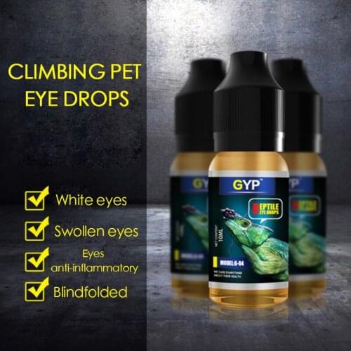 Reptile pet eye water multi-effect eye drops blindfold can not open eye protection tortoise lizard gecko white eyes improvement