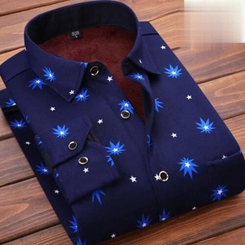 [cashmere shirts, warm shirts] mens plaid printing in autumn and winter