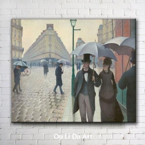 Classical court figures man woman umbrella landscape oil painting canvas printings printed on canvas wall art decoration picture