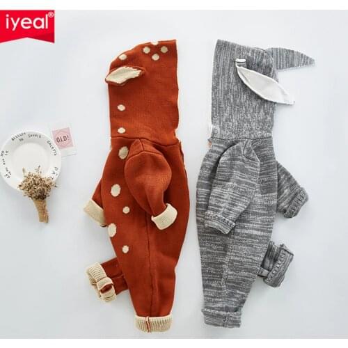 IYEAL New Arrivals Spring Autumn Cotton Knitted Baby Boys Girls Clothes Long-sleeve Newborn Kids Toddler Romper Infant jumpsuit