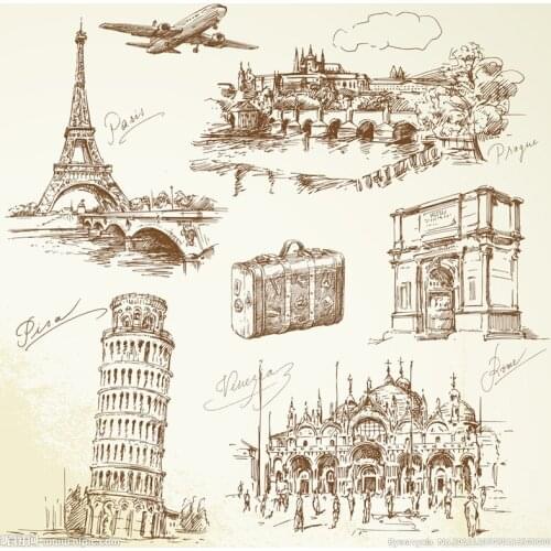 17002 17003 17004 17005 World famous building Blocks Brick model Eiffel Tower Big Ben Taj Mahal Children Toys christmas gifts