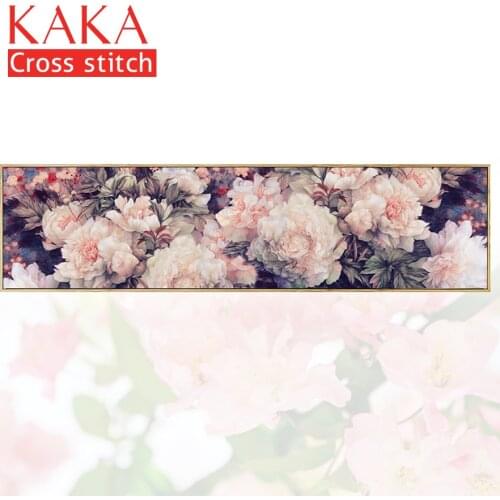 Cross stitch kits,Embroidery needlework sets with printed pattern,11CT-5D canvas for Home Decor Painting,flowers CKF0058