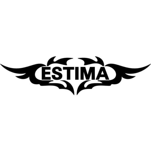 25cm wide ESTIMA Sign Car Sticker Cutting Stickers Fashionable Rear Windshield Car Styling Decor Glass Creativity Decal L173