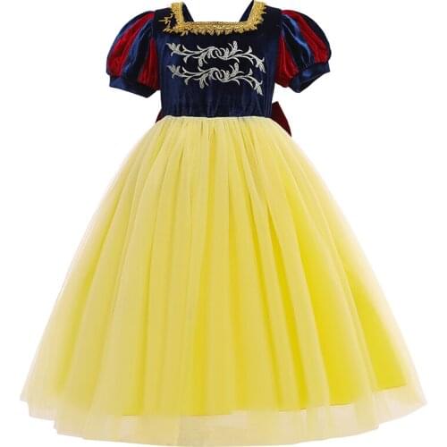 0-10T Christmas Children Toddler Newborn Kids Baby Girls Dress Embroidery Princess Party Short sleeve Dress Clothes Girl Winter