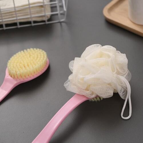 Back Body Bath Brush Shower Sponge Scrubber Brushes With Handle Exfoliating Scrub Skin Massager Exfoliation Bathroom Brush