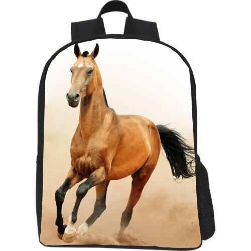 Supreme Animal Horse Printing School Backpacks Small Student Girls School Bag Fashion Children Preschool Kindergarten Book Bags