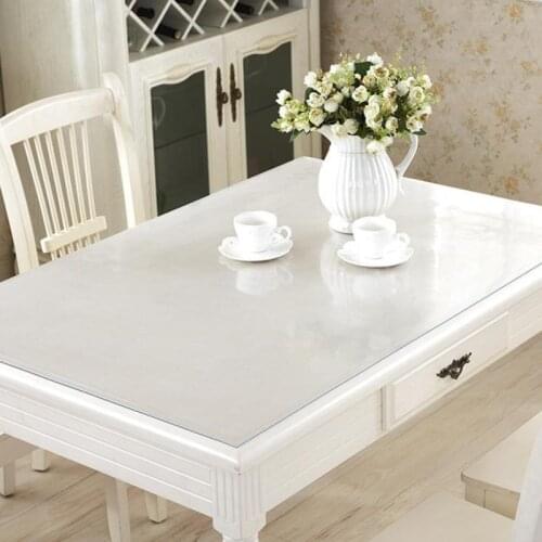 PVC Tablecloth Transparent Waterproof D' Water and Kitchen Pattern Oil Glass High Quality Soft Cloth Tablecloth 1.0mm
