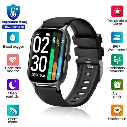Smart Watch Men With Temperature Heart Rate Monitor IP67 waterproof Smartwatch Fitness Trackers Women watches for iphone Xiaomi