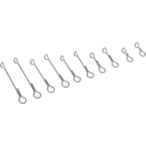 10 Pieces Stainless Steel Skull Articulated Shank Spine Tackle