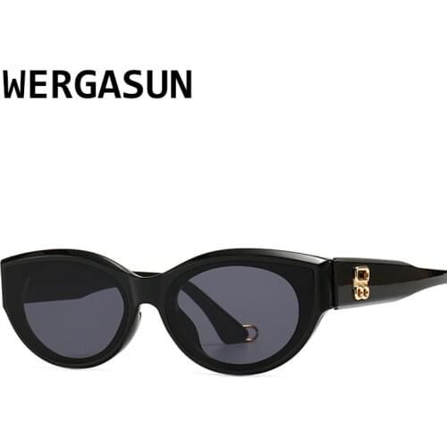WERGASUN New Fashion Brand Designer Cat Eye Women Sunglasses Female Gradient Points Sun Glasses Big Oculos feminino de sol