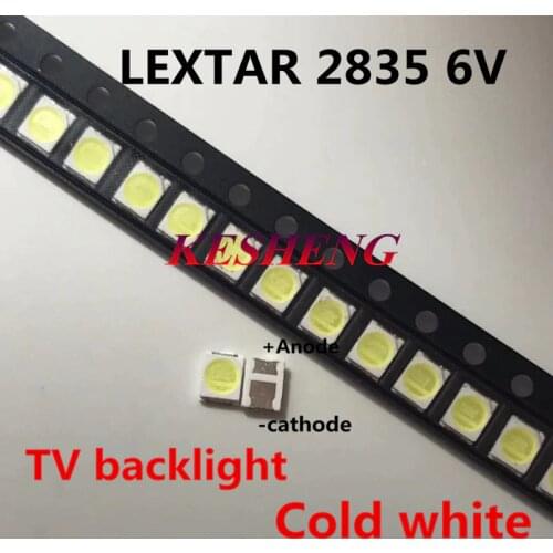 Original LEXTAR 2835 3528 1210 6V 2W SMD LED For Repair TV Backlight Cold white LCD Backlight LED/1000PCS
