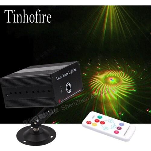 Tinhofire K-24 Large pattern whirlwind LED Stage Light Lamp R&G Laser Stage Lighting Sound Control Party KTV DISCO lights