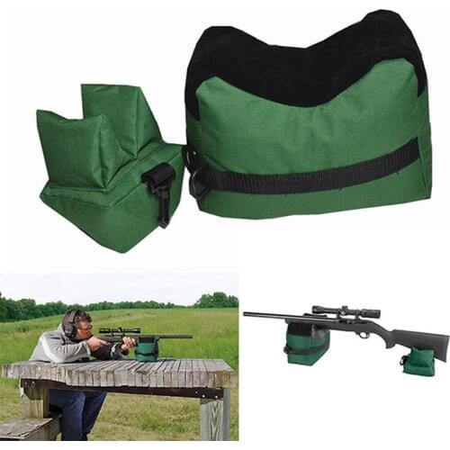 Outdoor Bike Front Rear Bag Support Rifle Sandbag Set Sniper Hunting Portable Tactical Gun Rest Target Stand Shooting Bag New