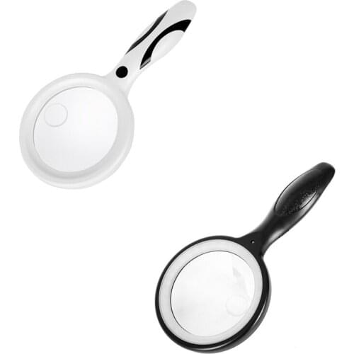 Magnifying Glass with Light, 5X 10X Magnification with LED Illuminated, Handheld Magnifying Glass