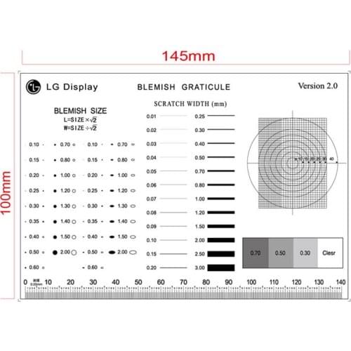High Precision Point Gauge Measuring Tool LG Microscope Stain Card Micrometer Calibrator Magnifier Area Gauge
