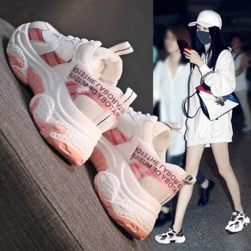 Womens New Spring Platform Pink Sports Net Red Student Casual Shoes
