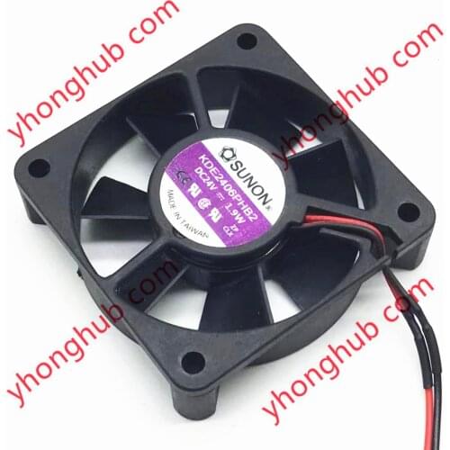 SUNON KDE2406PHB2 DC 24V 1.9W 60x60x15mm Server Cooling Fan