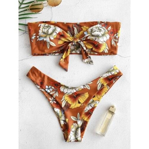 2020 summer Push up Bikini Set Women Ruffle Biquini Swimwear Low Waist Sexy Brazilian Ribbed Swimsuit Bather beach swimsuit